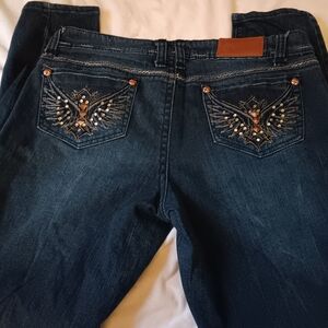 Soundgirl Embellished Dark Denim Jeans 15